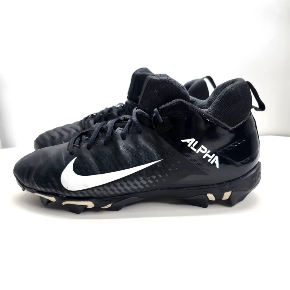 Nike Alpha Menace Shark 2 Football Cleats Mens 14 Shoes Black BV0146-001